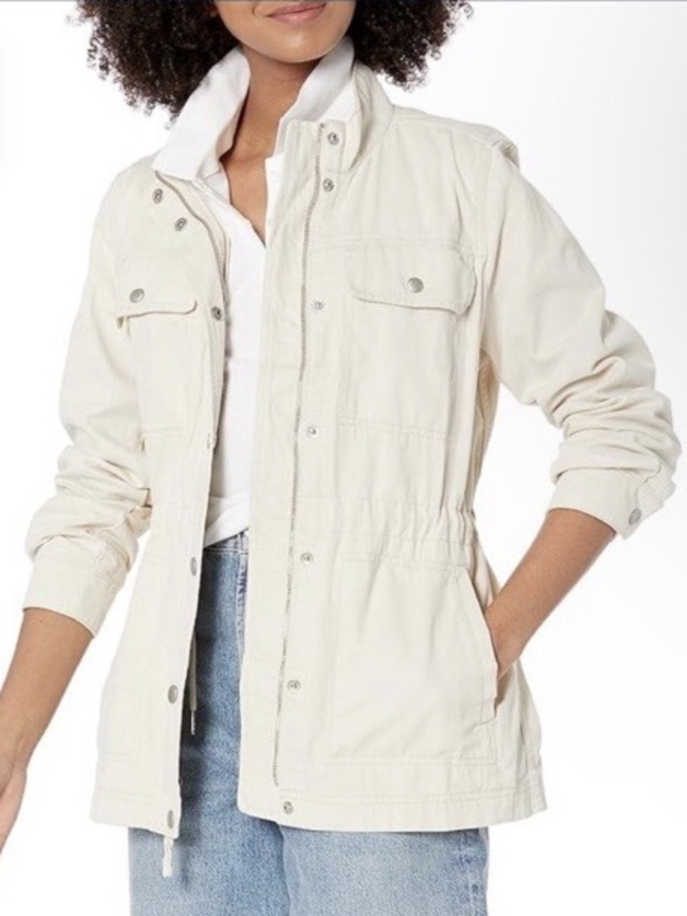 LOFT Cream Utility Jacket